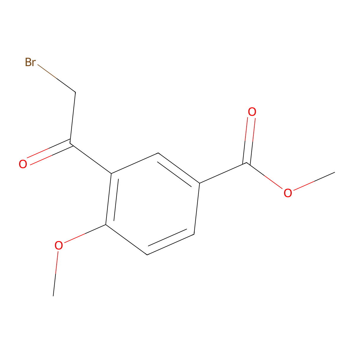 3-(2-Bromo-acetyl)-4-methoxy-benzoic acid methyl ester molecular structure, CAS 1195945-05-1