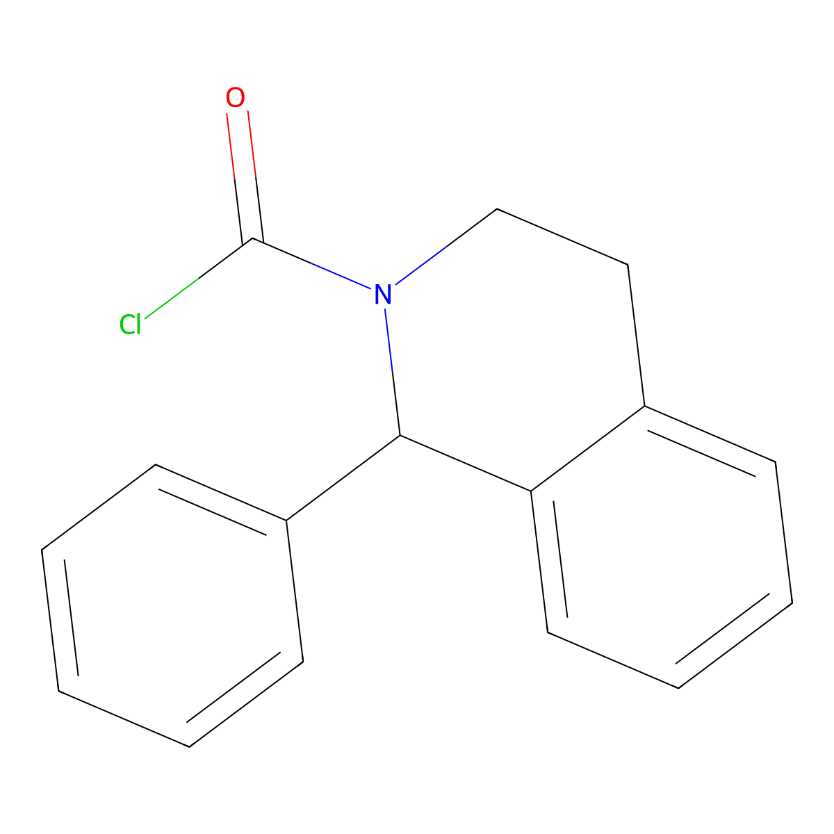 (1S)-1-phenyl-1,2,3,4-tetrahydroisoquinoline-2-carbonyl chloride molecular structure, CAS 1195949-26-8