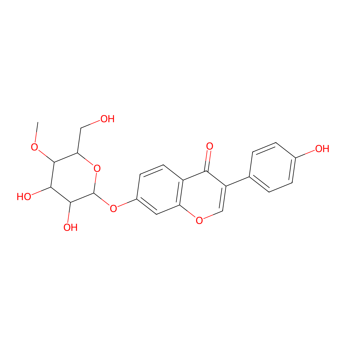4''-methyloxy-Daidzin molecular structure, CAS 1195968-02-5