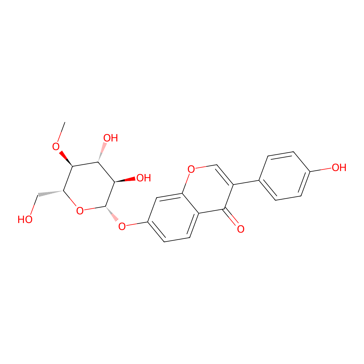 4''-methyloxy-Daidzin molecular structure, CAS 1195968-02-5
