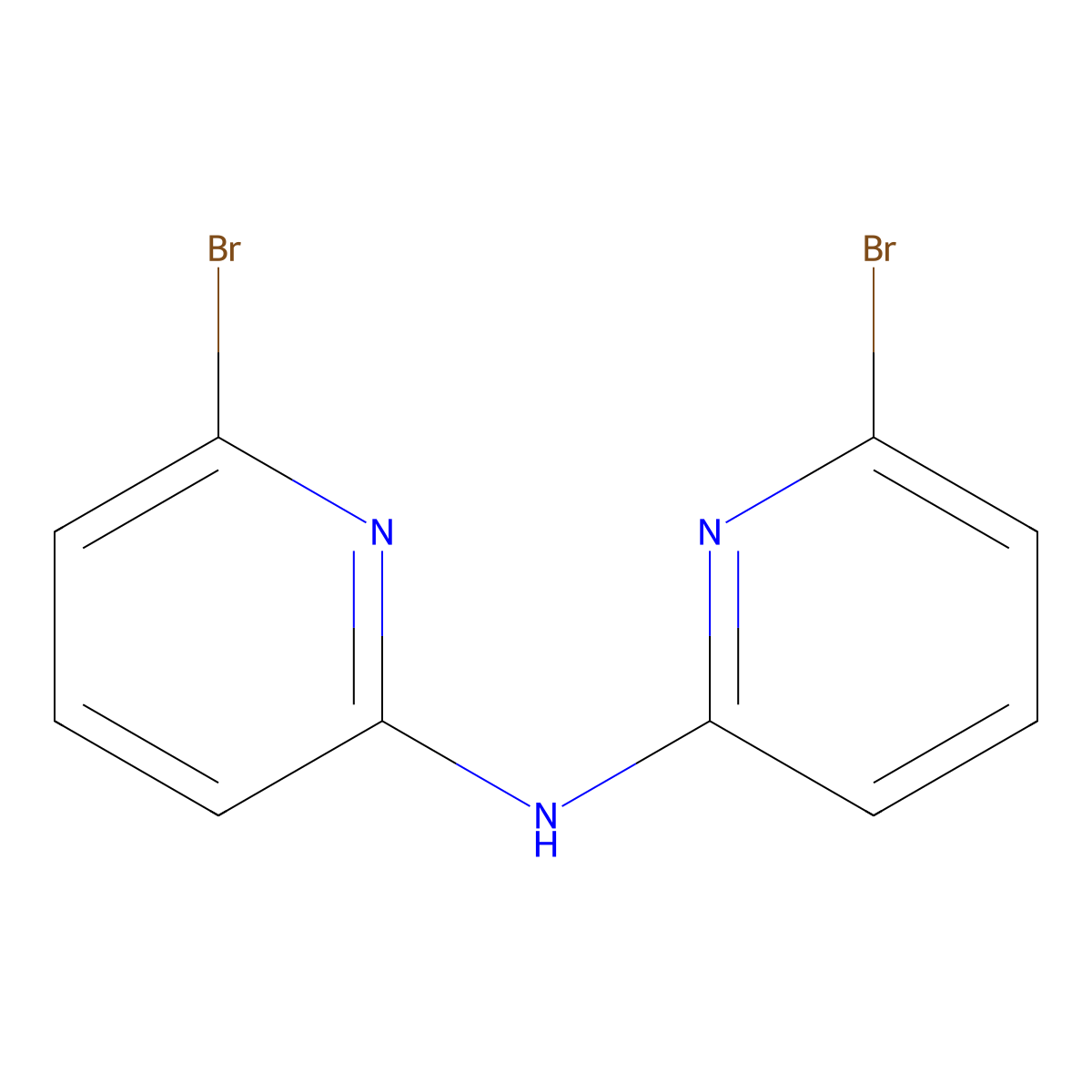 Bis(6-bromopyridin-2-yl)amine molecular structure, CAS 1195970-59-2