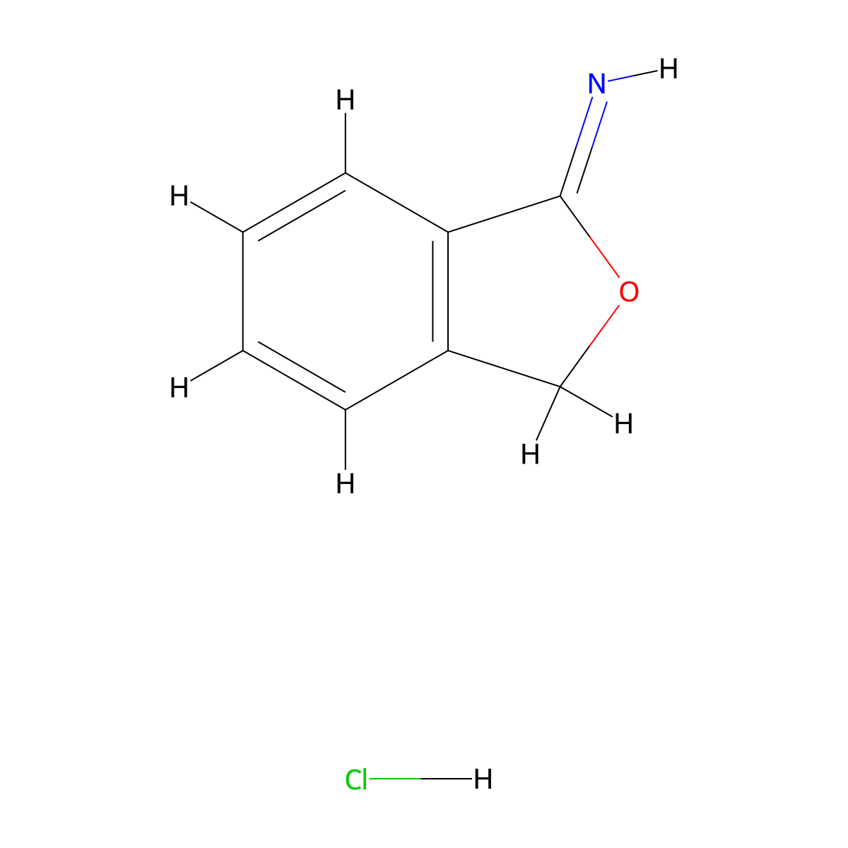 Isobenzofuran-1(3H)-imine hydrochloride molecular structure, CAS 1195988-94-3