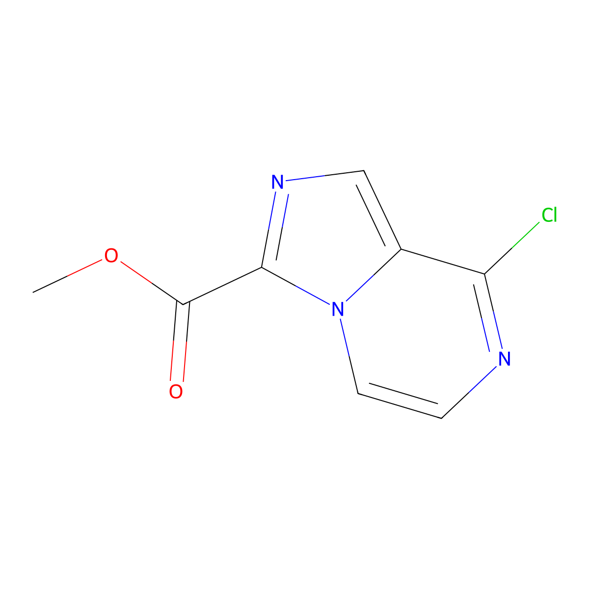 Methyl 8-chloroimidazo[1,5-A]pyrazine-3-carboxylate molecular structure, CAS 1195989-59-3