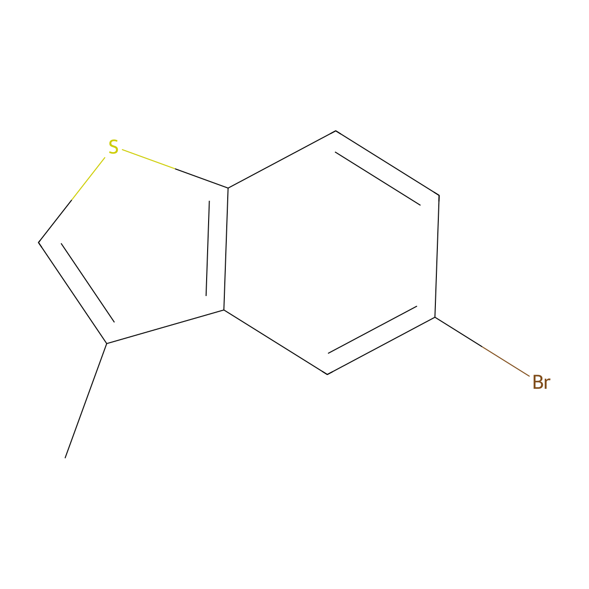 5-Bromo-3-methyl-1-benzothiophene molecular structure, CAS 1196-09-4