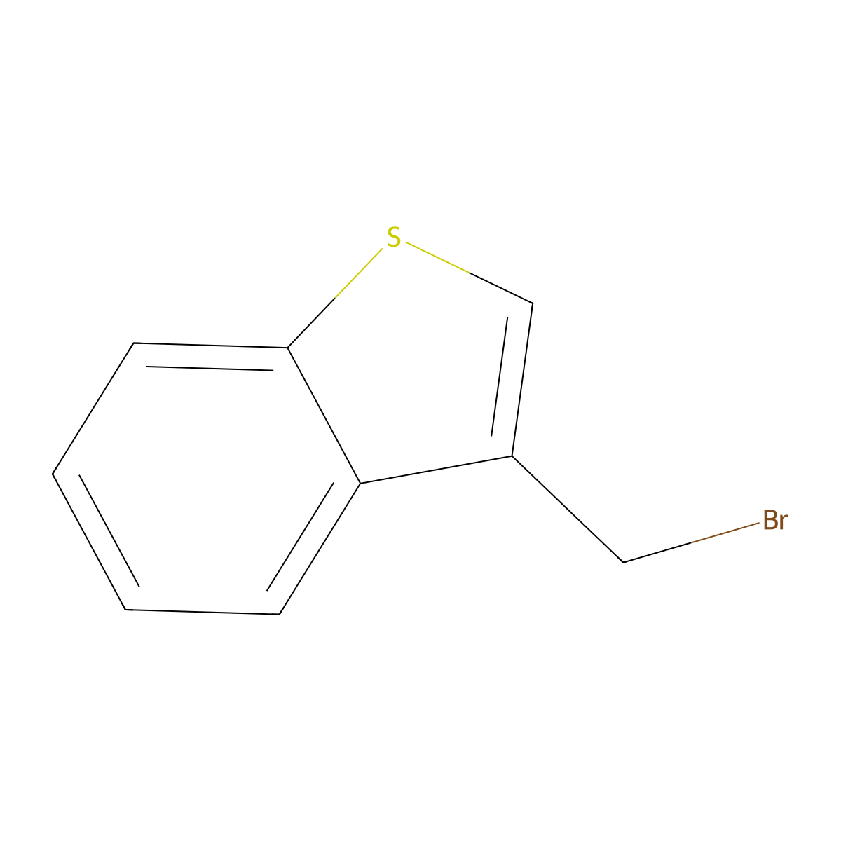 3-(Bromomethyl)-1-benzothiophene molecular structure, CAS 1196-19-6