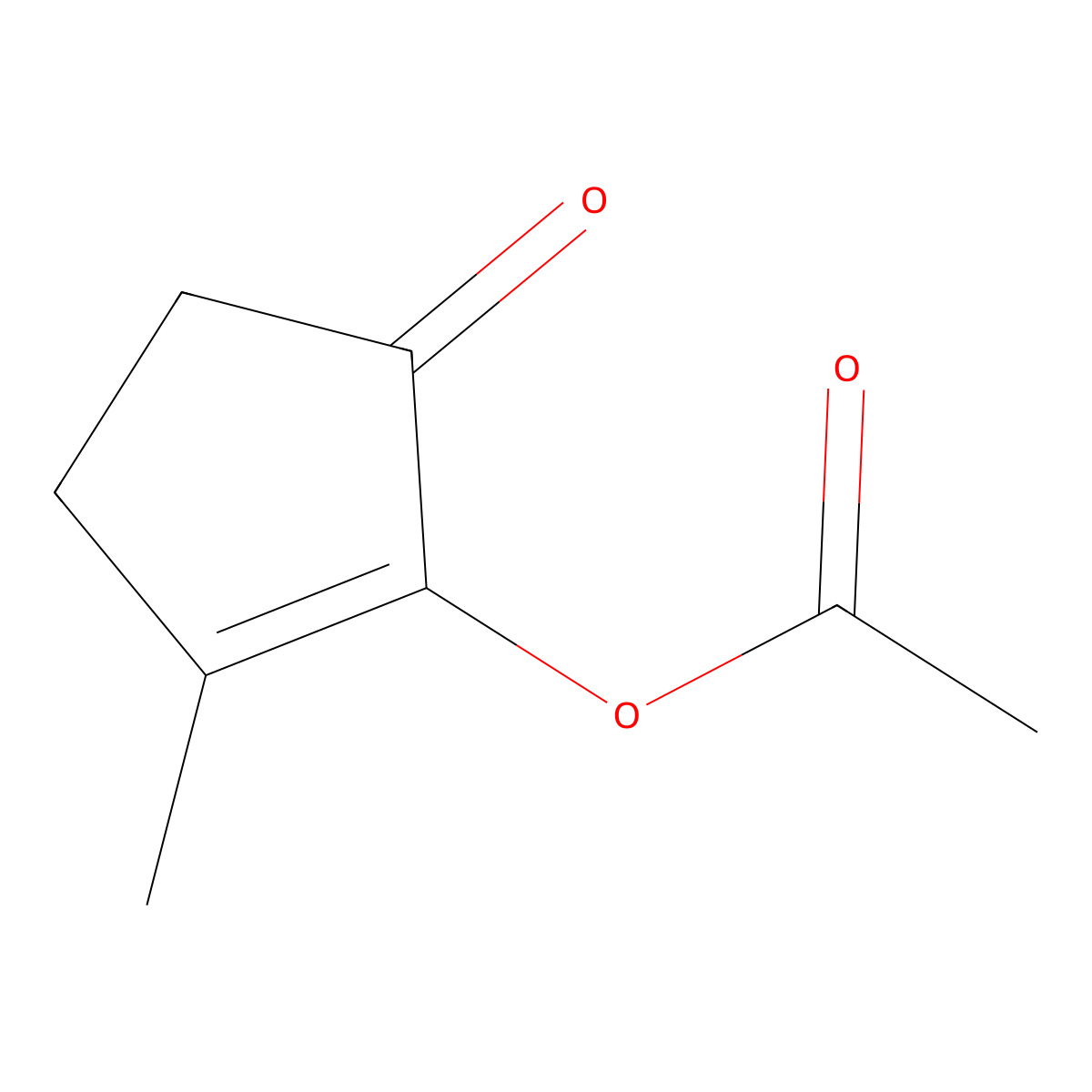 2-Methyl-6-oxocyclopent-1-enyl acetate molecular structure, CAS 1196-22-1