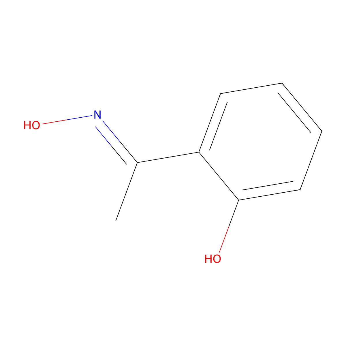 1-(2-Hydroxyphenyl)ethan-1-one oxime molecular structure, CAS 1196-29-8