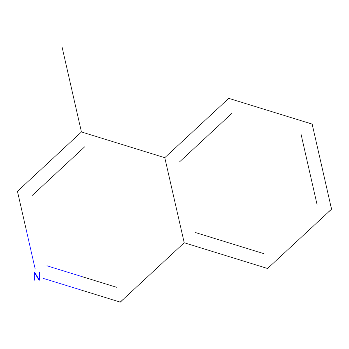 Isoquinoline, 4-methyl- molecular structure, CAS 1196-39-0