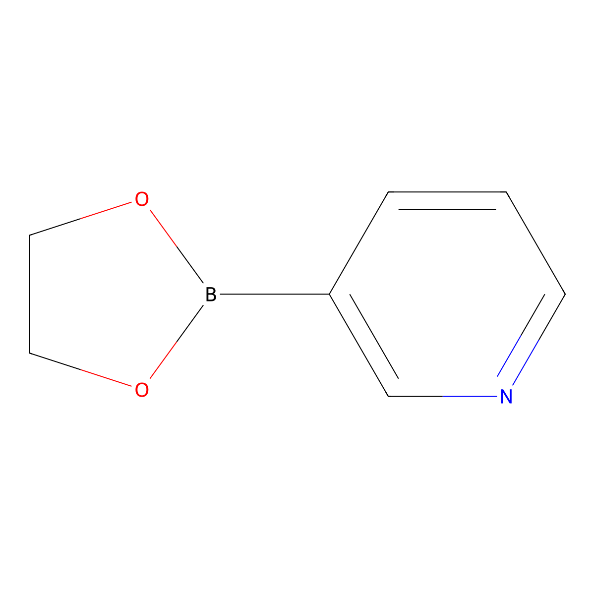 3-(1,3,2-Dioxaborolan-2-yl)pyridine molecular structure, CAS 1196-60-7