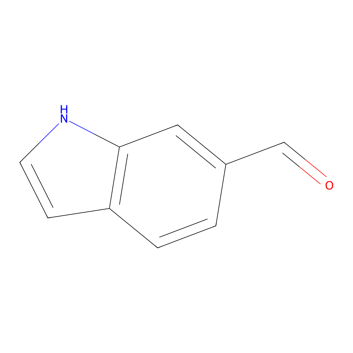 1H-Indole-6-carboxaldehyde molecular structure, CAS 1196-70-9