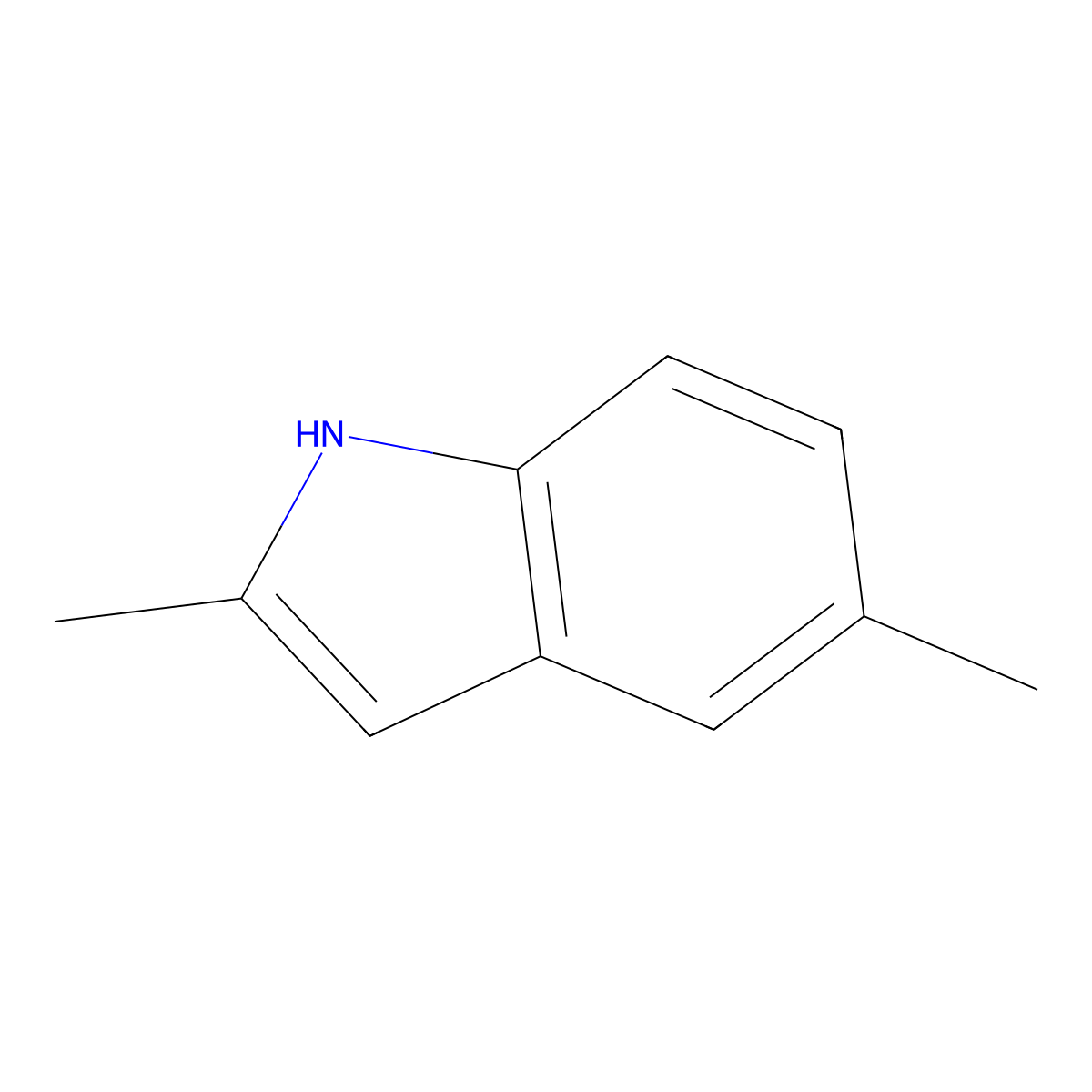 2,5-Dimethyl-1H-indole molecular structure, CAS 1196-79-8