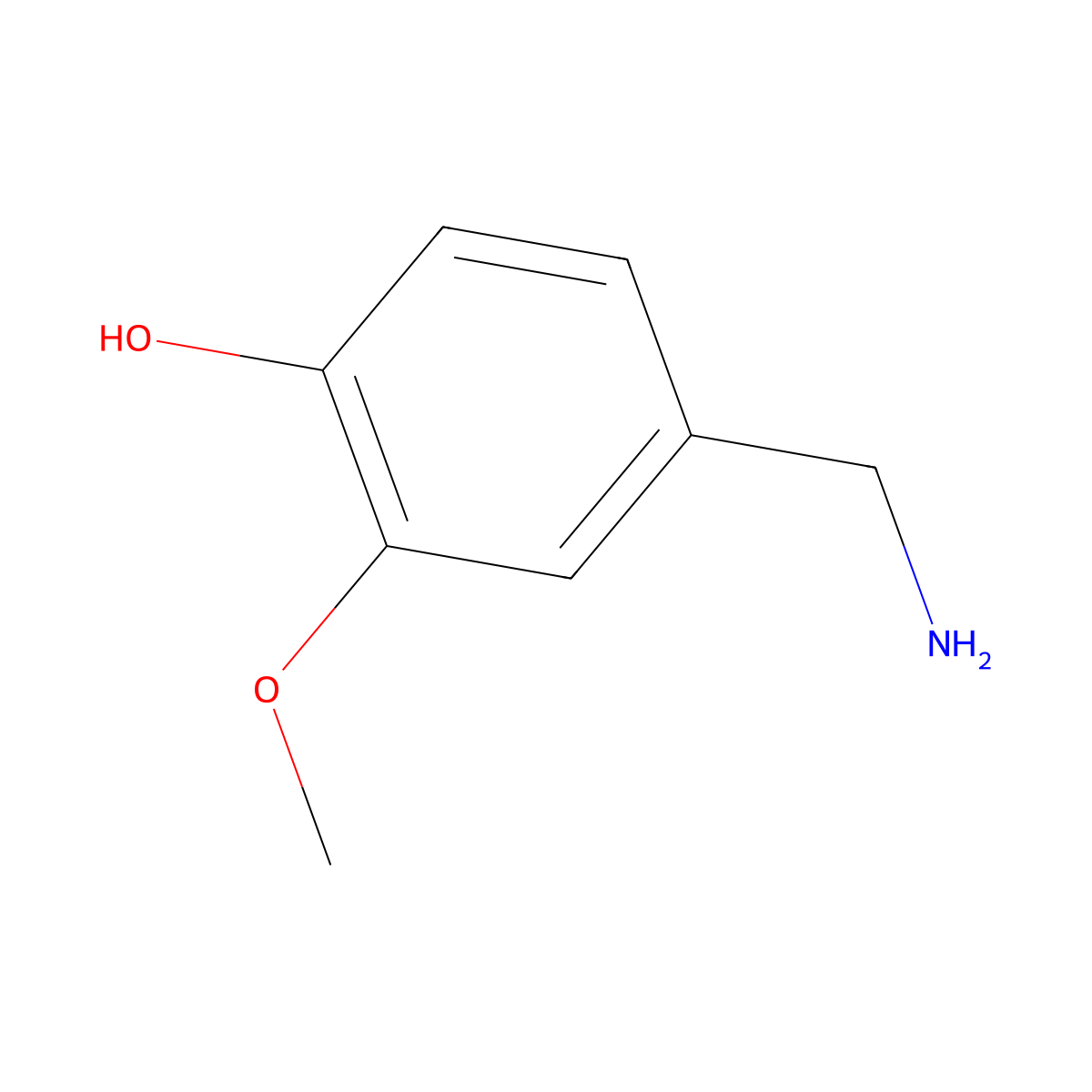 Vanillylamine molecular structure, CAS 1196-92-5