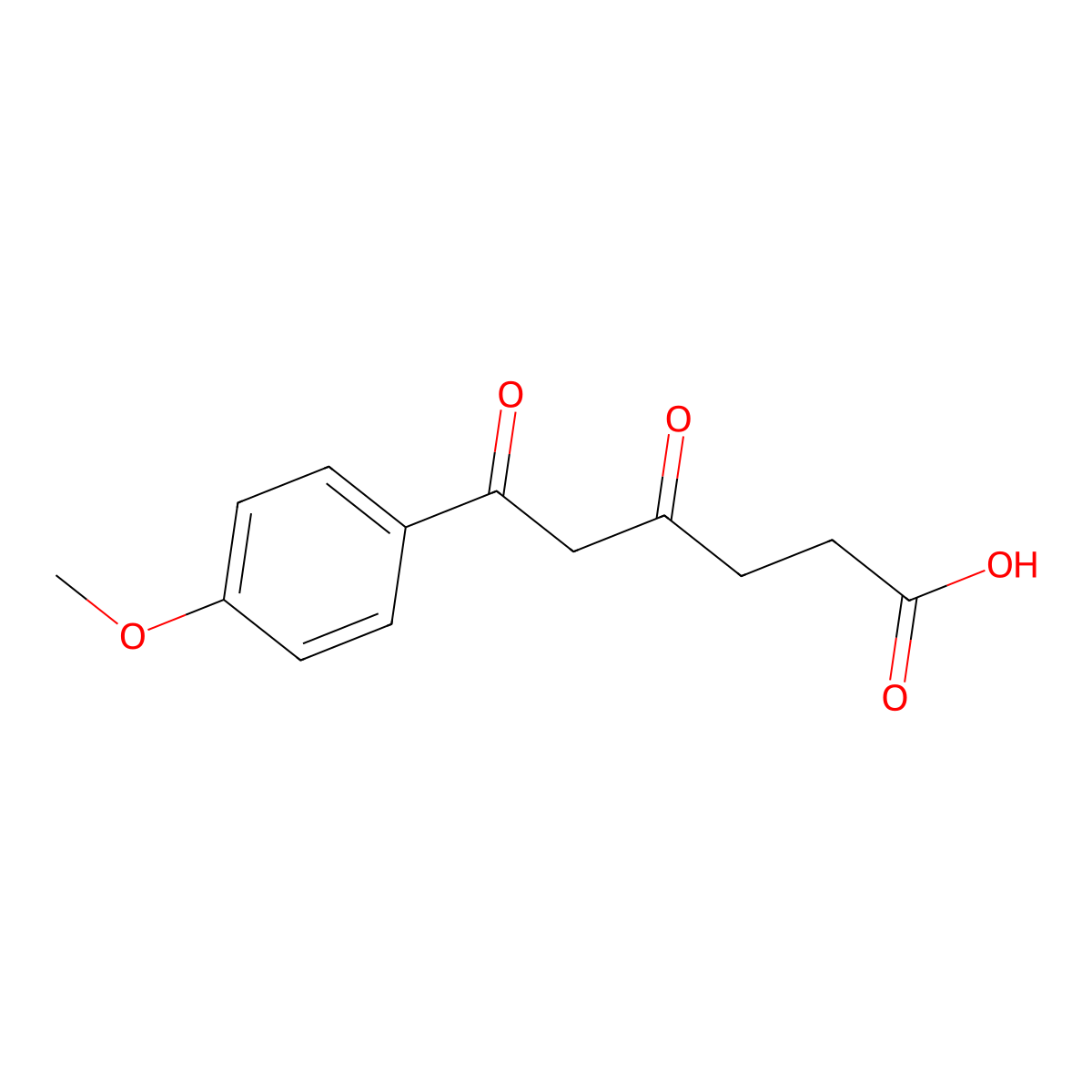 6-(4-Methoxyphenyl)-4,6-dioxohexanoic acid molecular structure, CAS 119600-38-3
