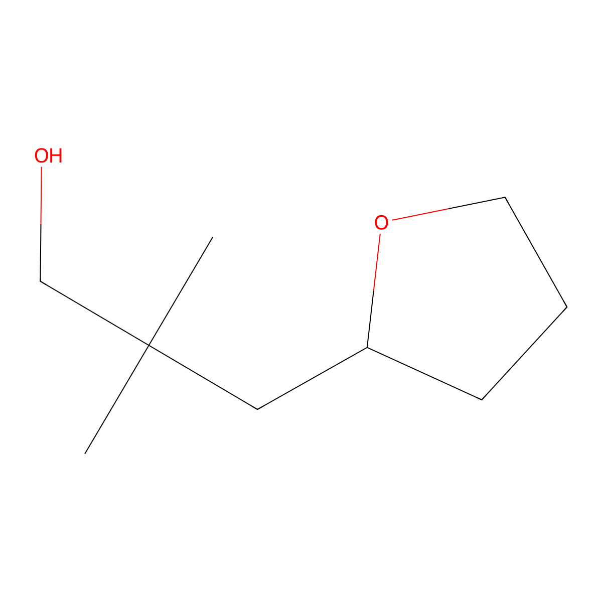 2,2-Dimethyl-3-(oxolan-2-yl)propan-1-ol molecular structure, CAS 1196044-34-4