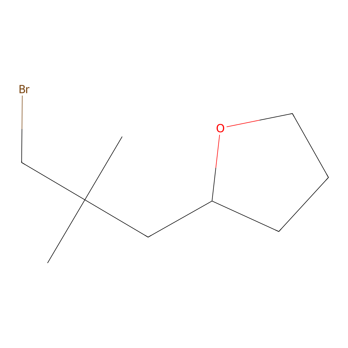 2-(3-Bromo-2,2-dimethylpropyl)oxolane molecular structure, CAS 1196044-36-6