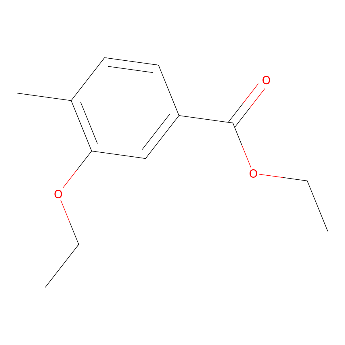 Ethyl 3-ethoxy-4-methylbenzoate molecular structure, CAS 1196047-01-4