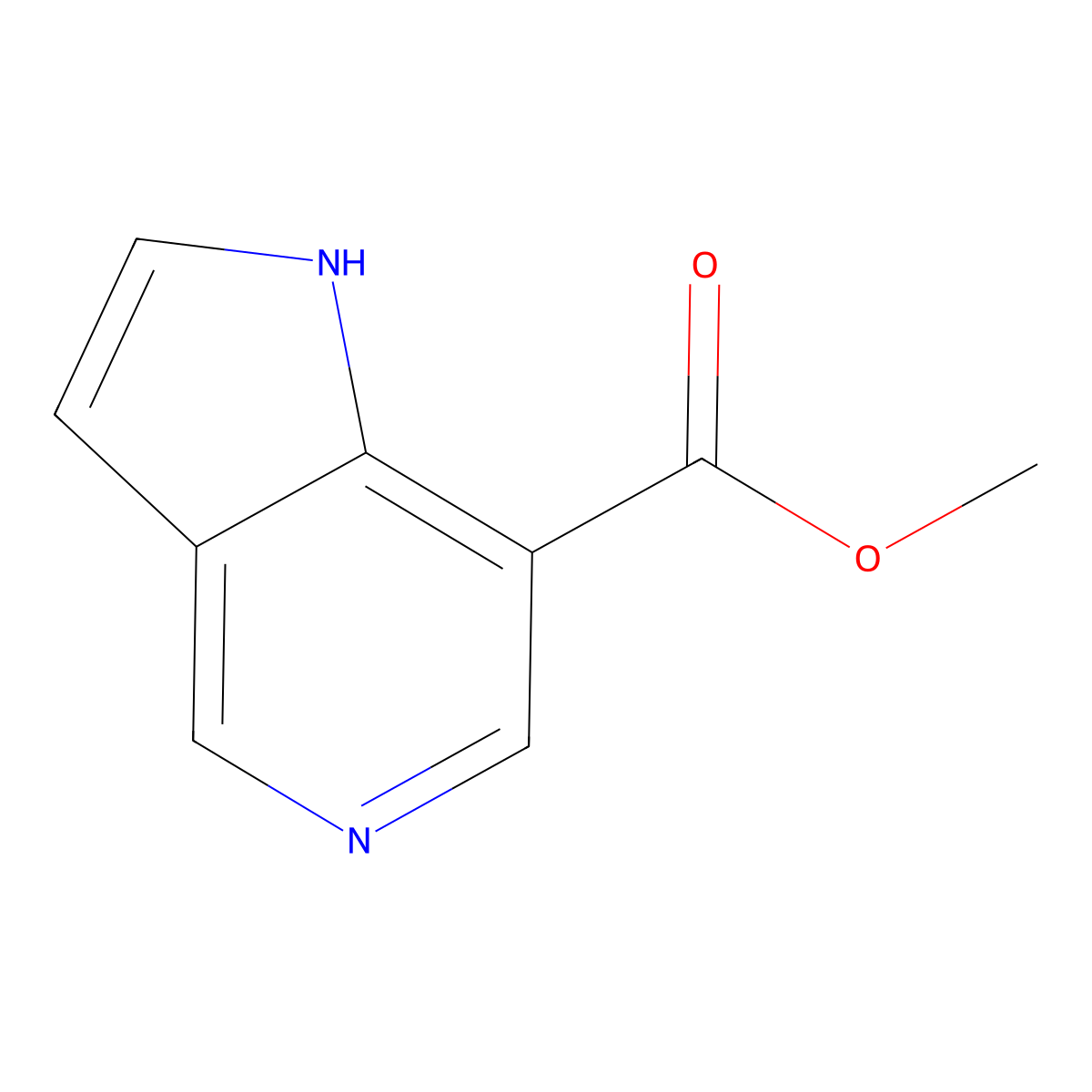 Methyl 1H-pyrrolo[3,2-C]pyridine-7-carboxylate molecular structure, CAS 1196047-26-3