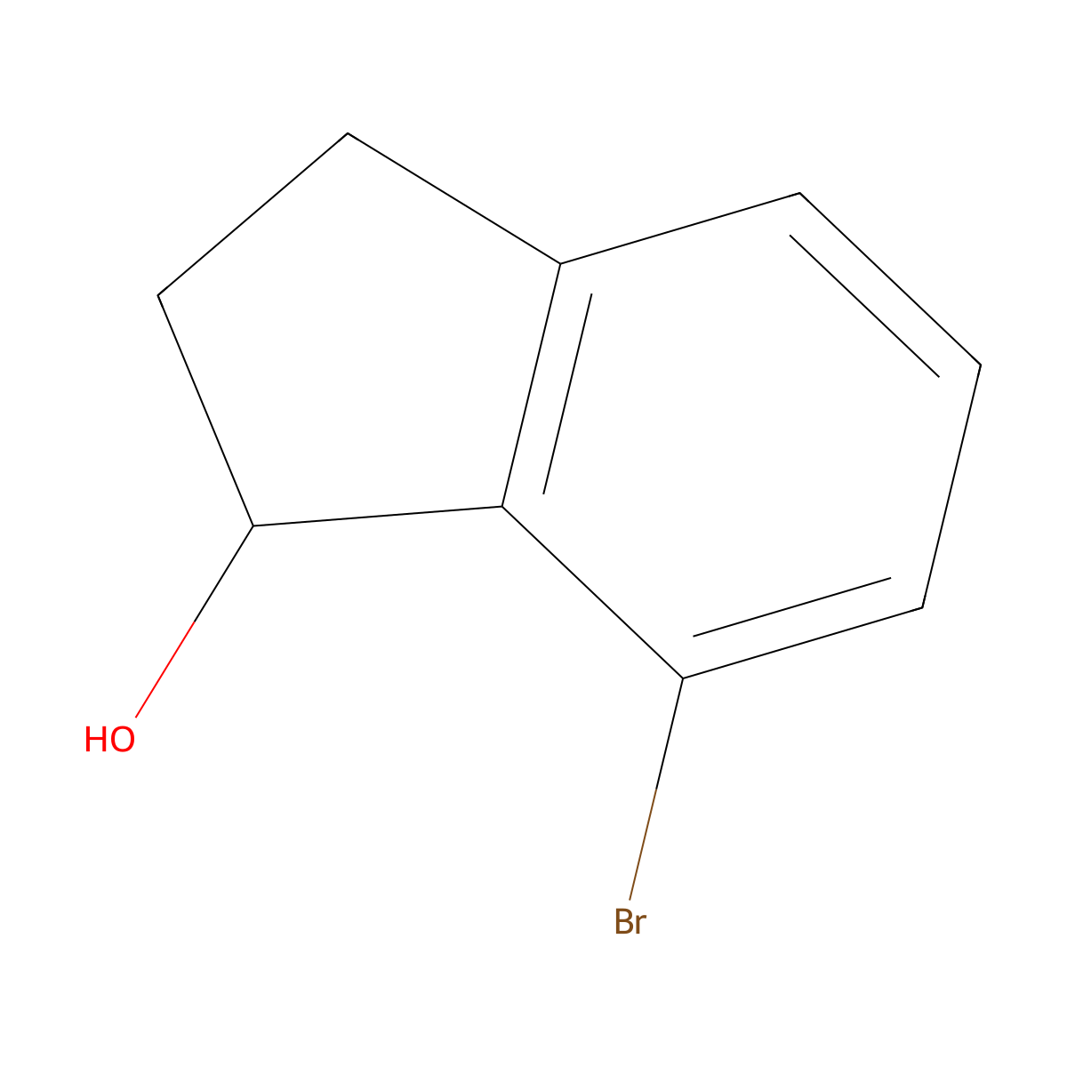 7-Bromo-2,3-dihydro-1H-inden-1-ol molecular structure, CAS 1196049-18-9