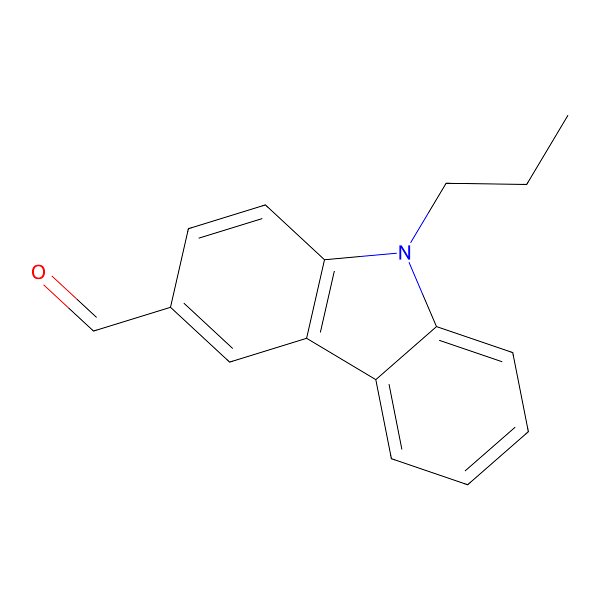 9-propyl-9H-carbazole-3-carbaldehyde molecular structure, CAS 119607-53-3