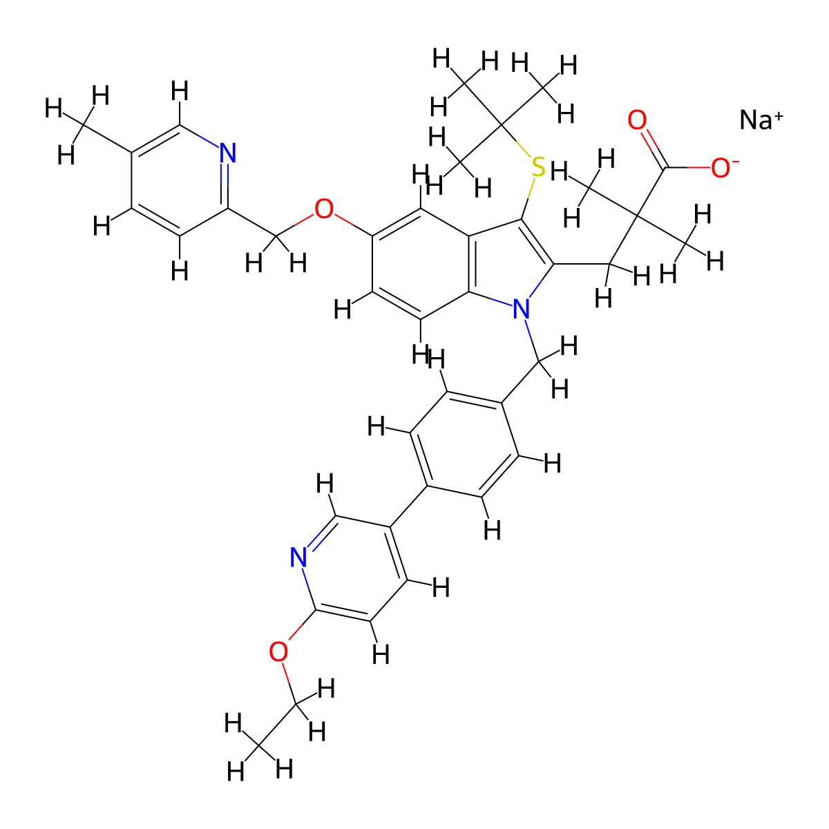 Fiboflapon Sodium molecular structure, CAS 1196070-26-4