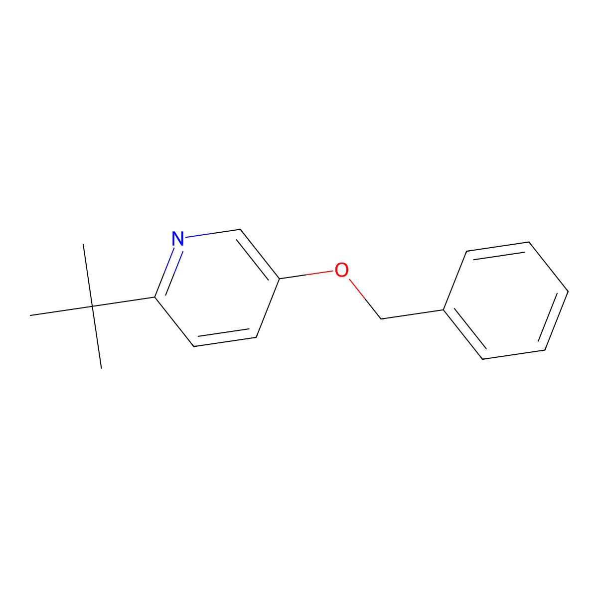 5-(Benzyloxy)-2-tert-butylpyridine molecular structure, CAS 1196074-15-3