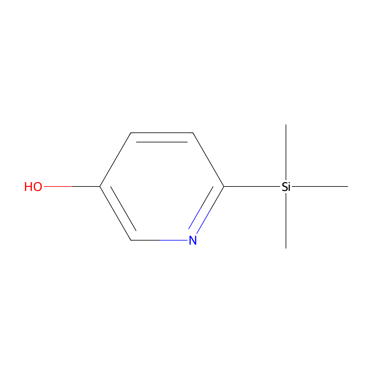 5-Hydroxy-2-(trimethylsilyl)pyridine molecular structure, CAS 1196074-17-5