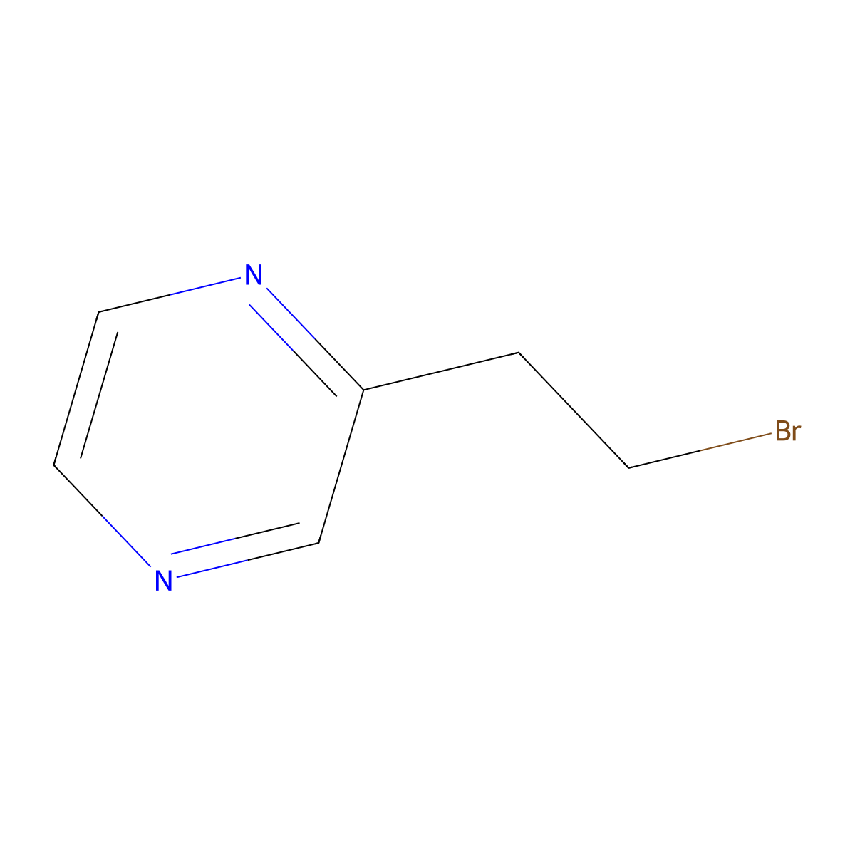 2-(2-Bromoethyl)pyrazine molecular structure, CAS 1196093-34-1