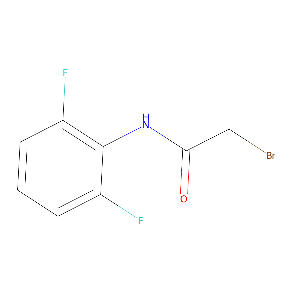 2-bromo-N-(2,6-difluorophenyl)acetamide molecular structure, CAS 1196093-39-6