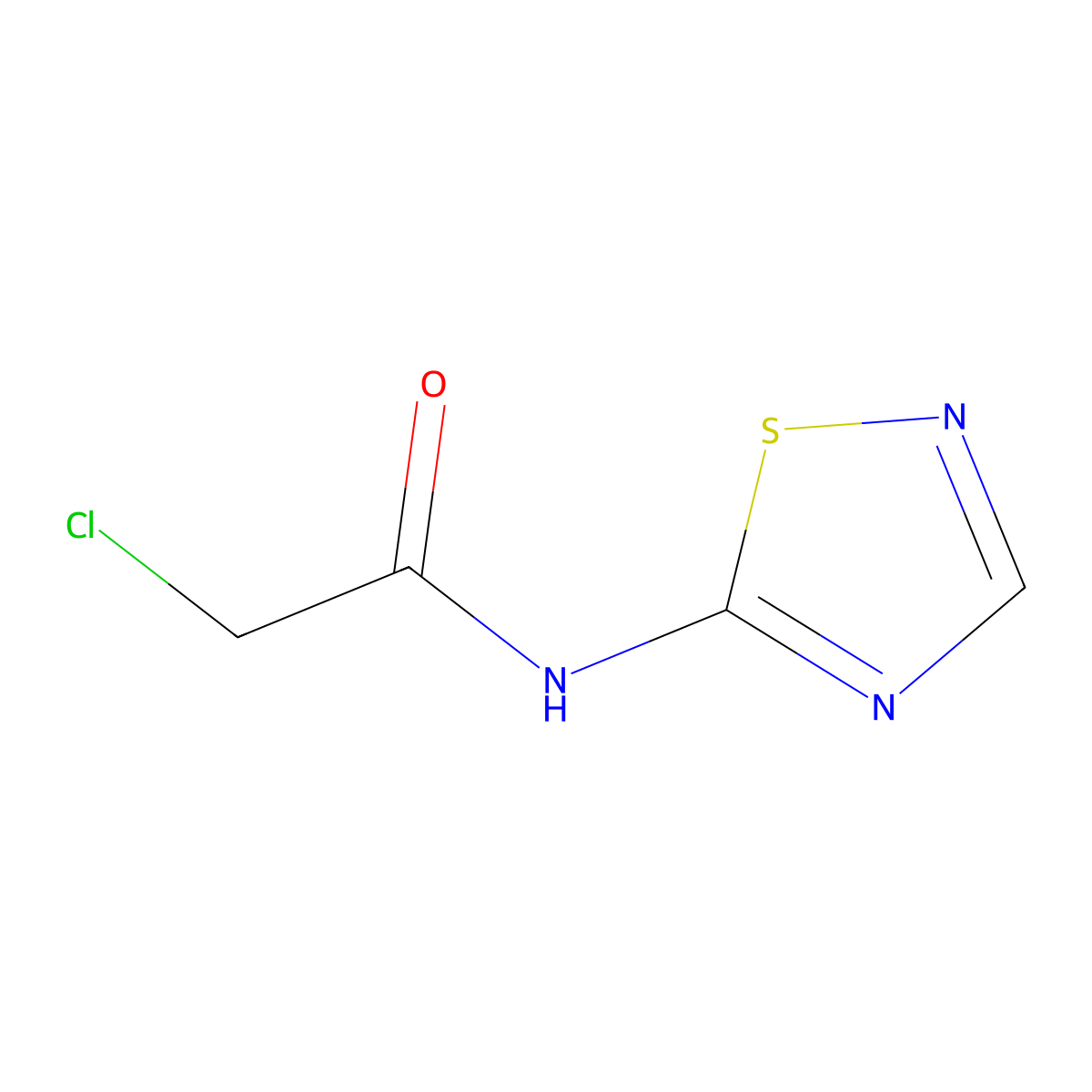 2-Chloro-N-[1,2,4]thiadiazol-5-yl-acetamide molecular structure, CAS 1196093-63-6