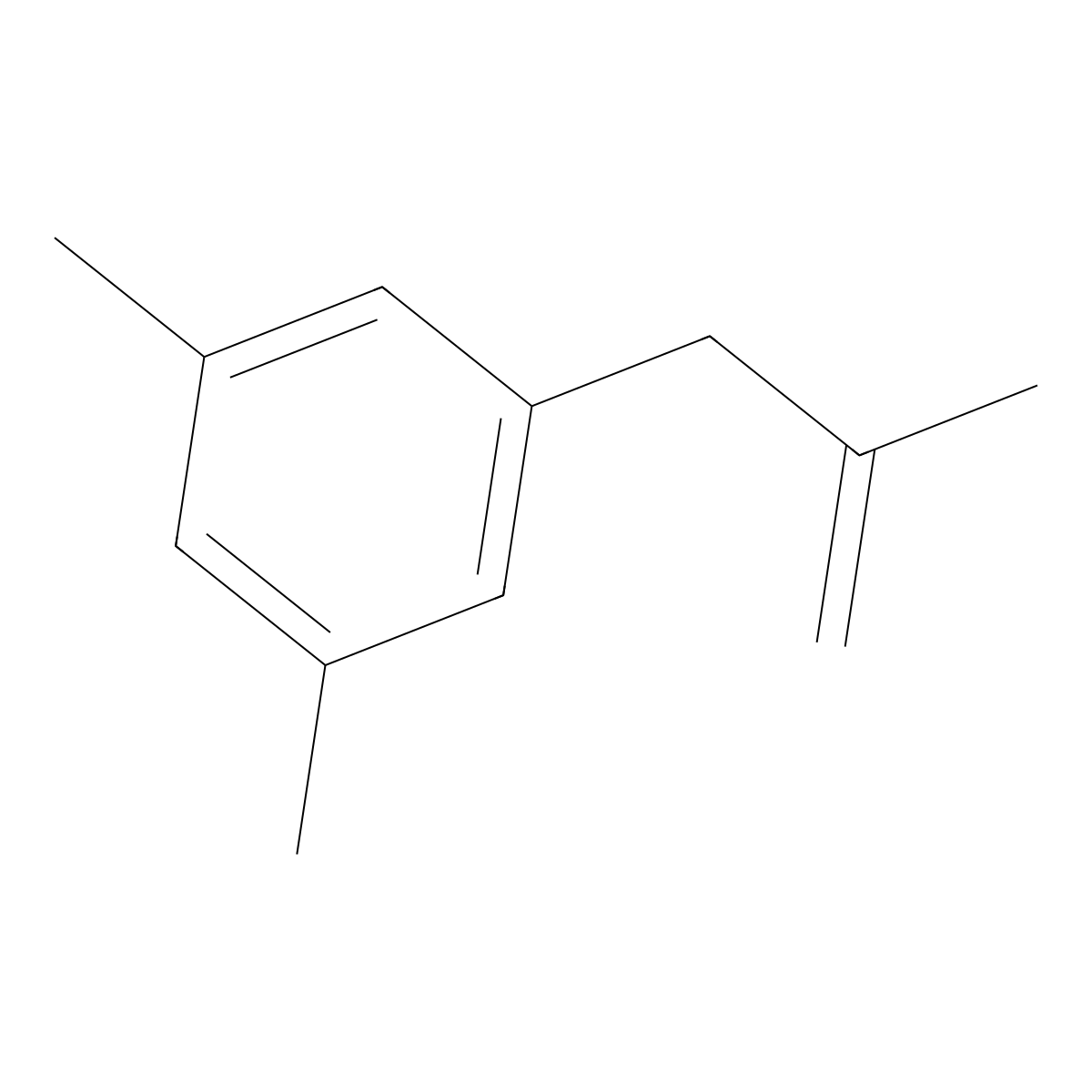 1,3-Dimethyl-5-(2-methylprop-2-en-1-yl)benzene molecular structure, CAS 119612-48-5