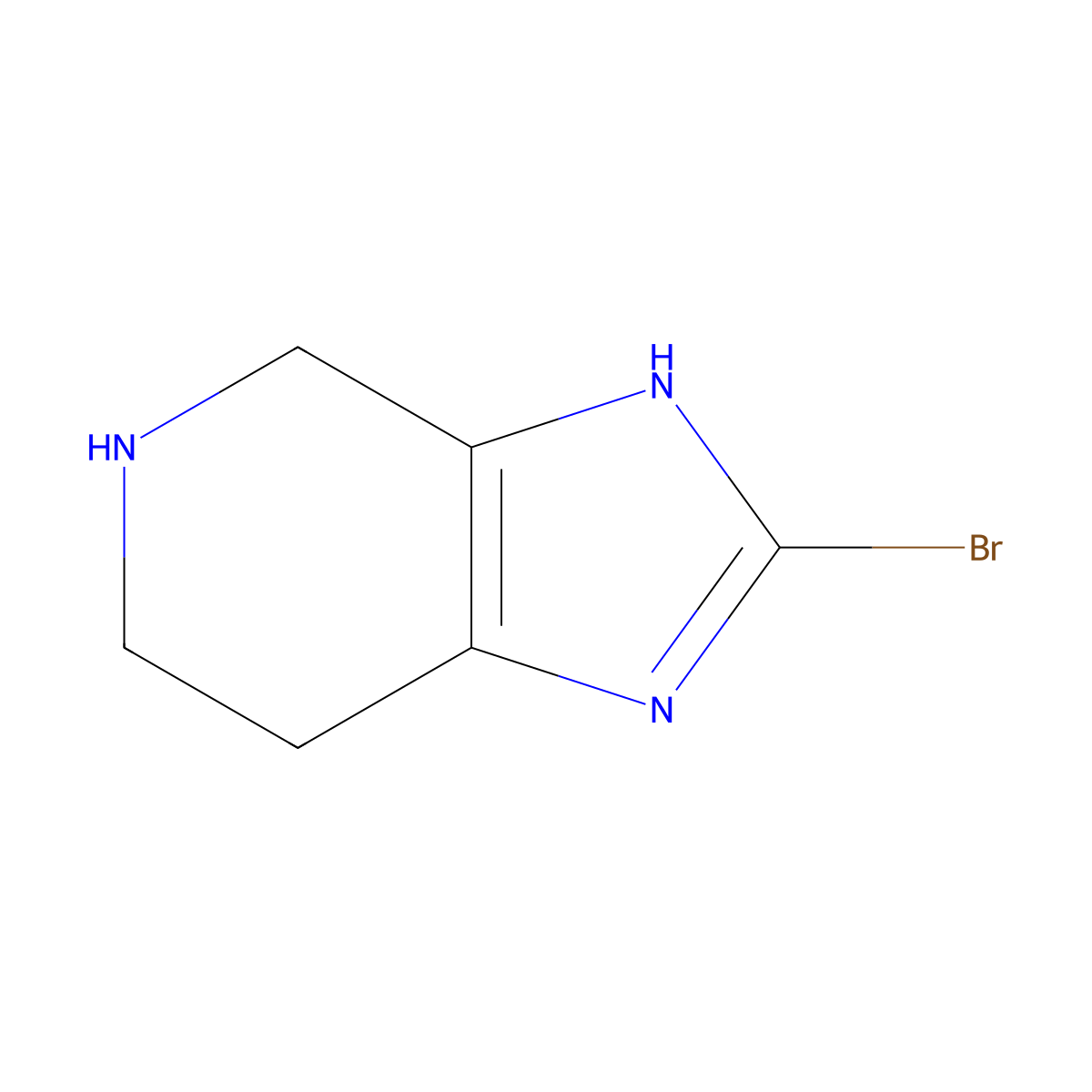 2-Bromo-4,5,6,7-tetrahydro-3H-imidazo[4,5-C]pyridine molecular structure, CAS 1196144-97-4