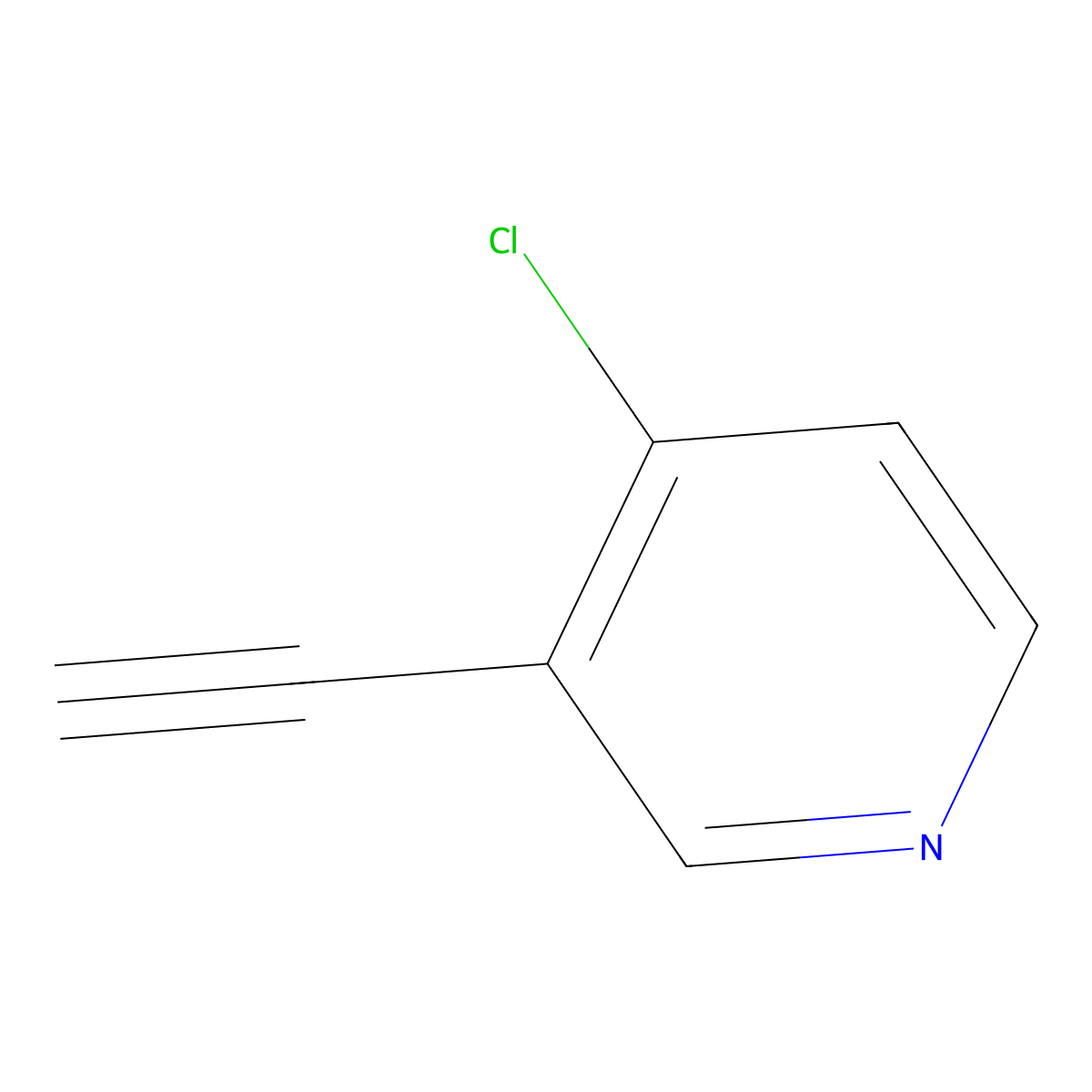 4-Chloro-3-ethynylpyridine molecular structure, CAS 1196145-03-5