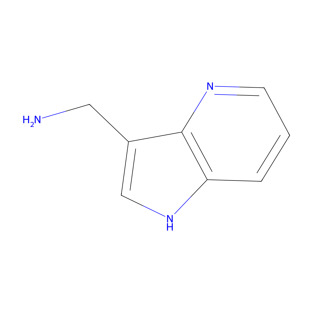 (1H-Pyrrolo[3,2-B]pyridin-3-YL)methanamine molecular structure, CAS 1196145-18-2