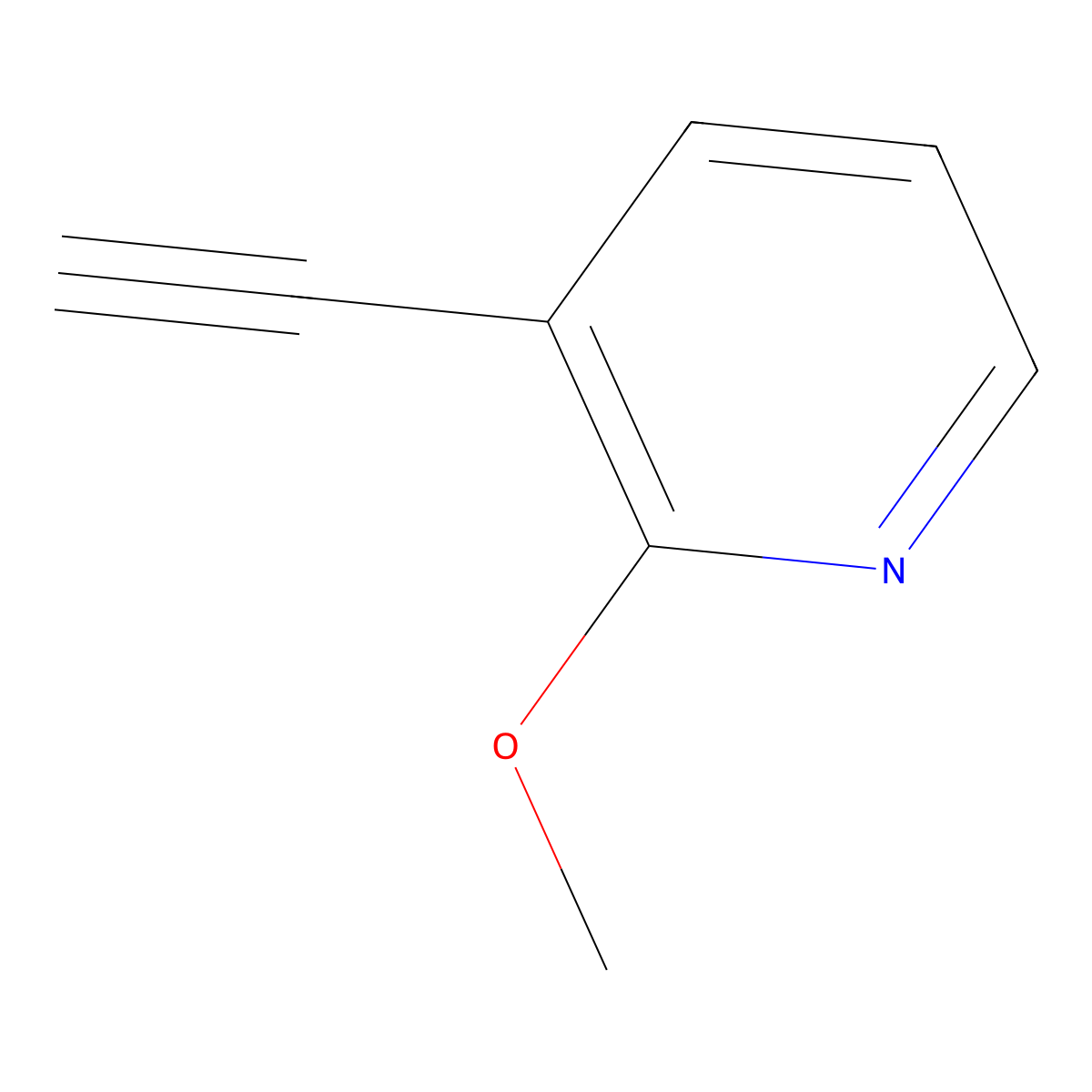 3-Ethynyl-2-methoxypyridine molecular structure, CAS 1196145-21-7