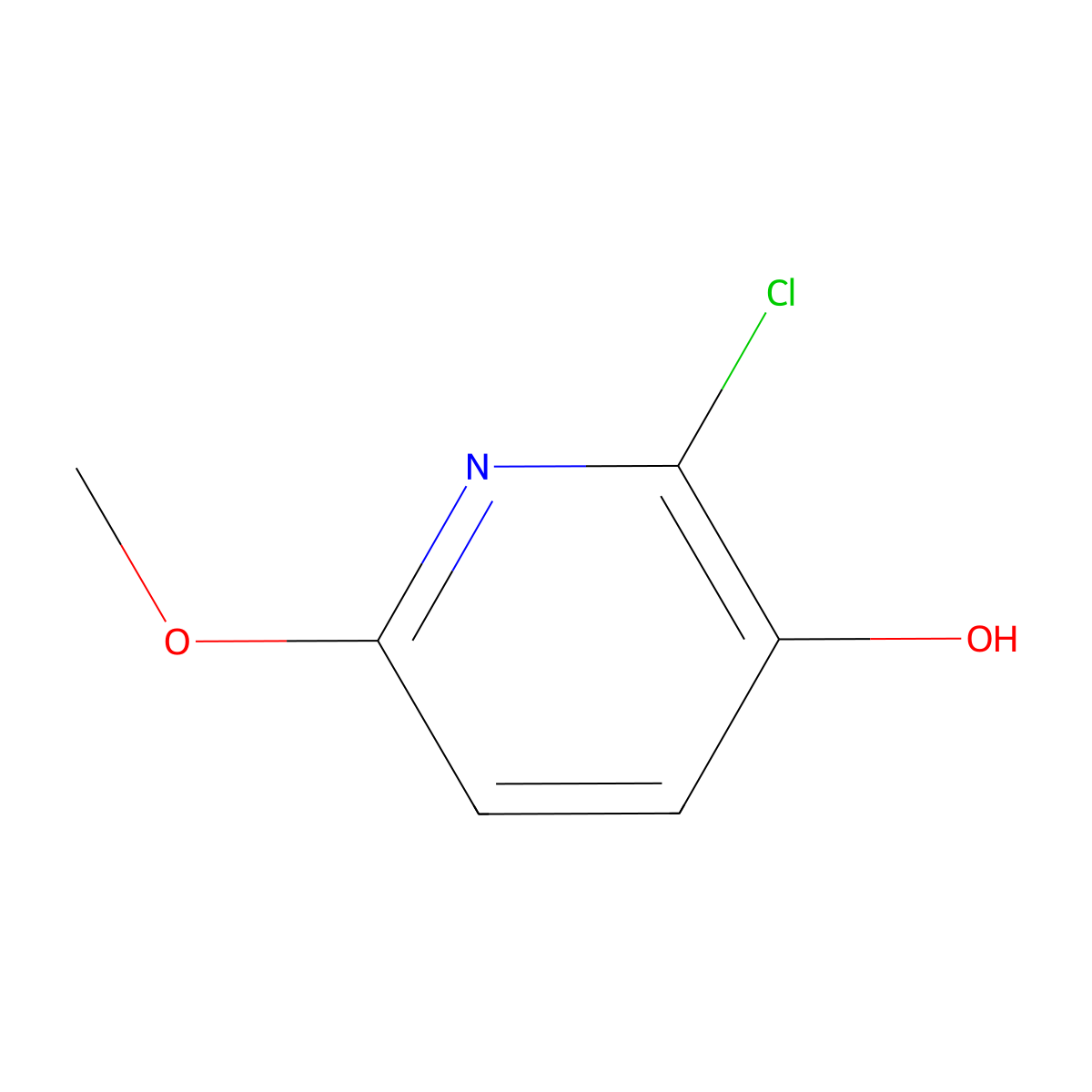 2-Chloro-6-methoxypyridin-3-OL molecular structure, CAS 1196145-59-1