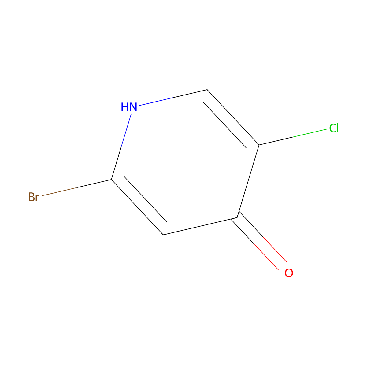 2-Bromo-5-chloropyridin-4-ol molecular structure, CAS 1196145-66-0