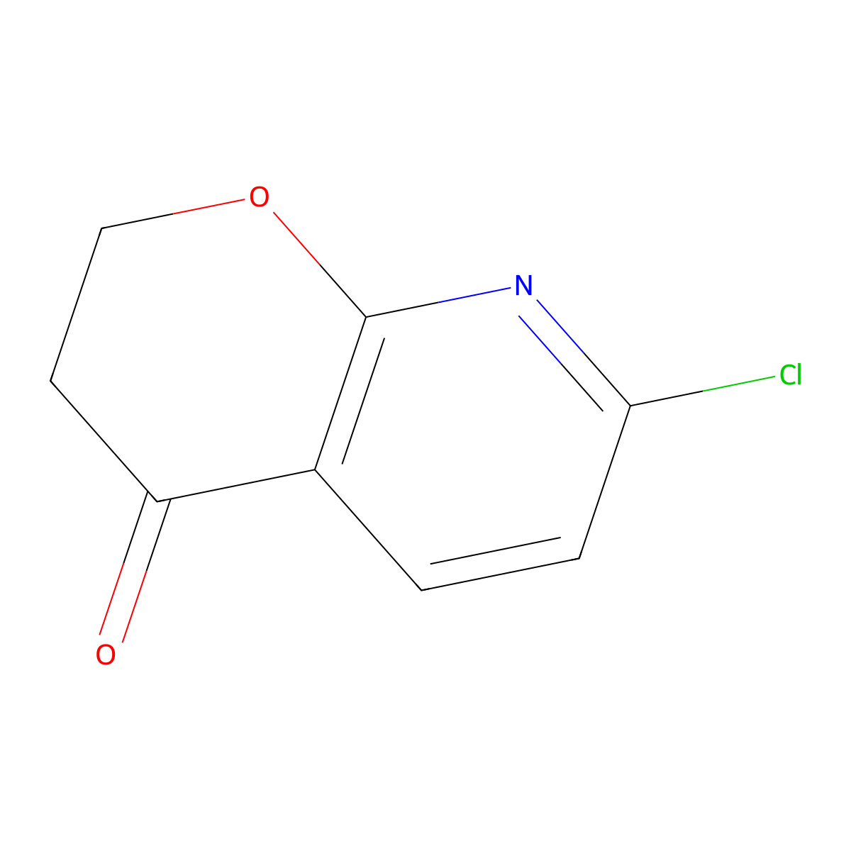 7-Chloro-2H-pyrano[2,3-B]pyridin-4(3H)-one molecular structure, CAS 1196145-79-5