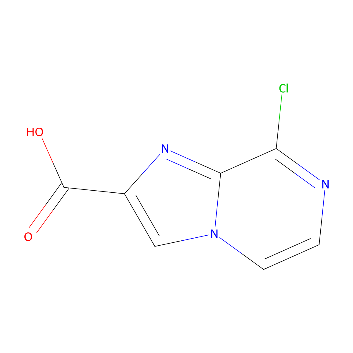 8-Chloroimidazo[1,2-A]pyrazine-2-carboxylic acid molecular structure, CAS 1196146-07-2