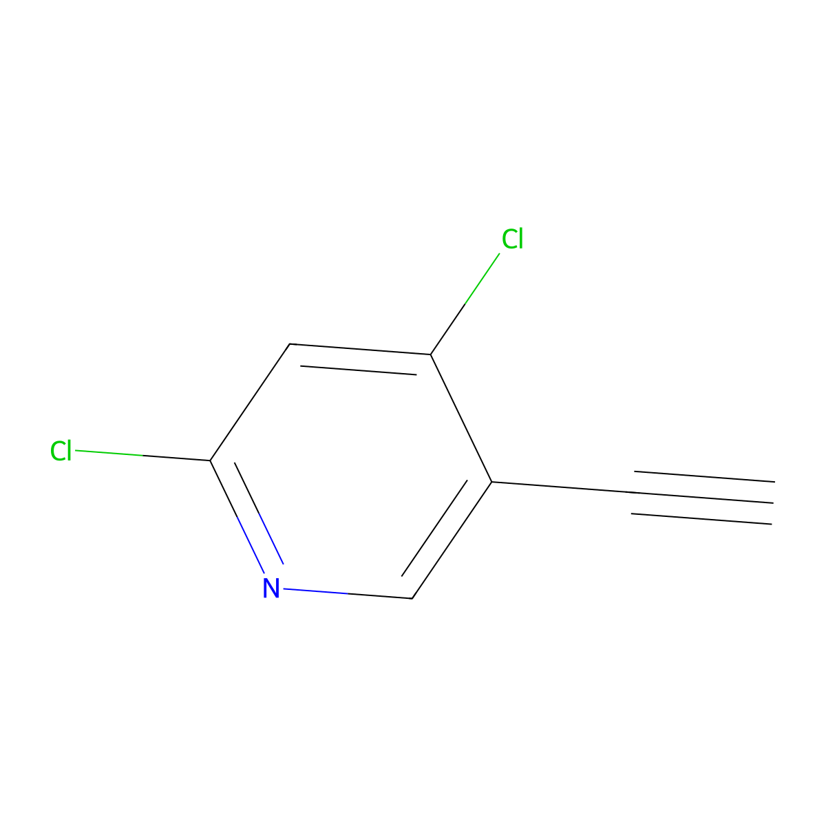 2,4-Dichloro-5-ethynylpyridine molecular structure, CAS 1196146-42-5