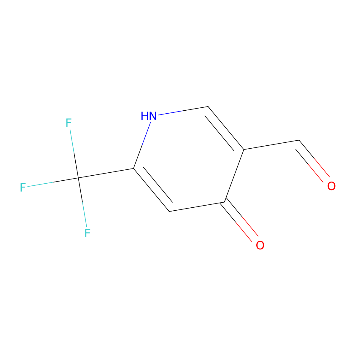 4-Hydroxy-6-(trifluoromethyl)nicotinaldehyde molecular structure, CAS 1196146-48-1