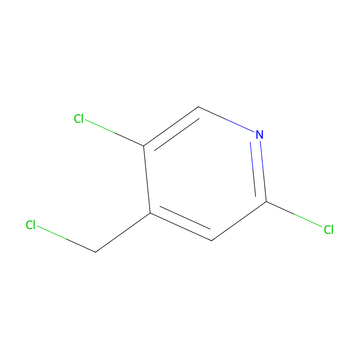 2,5-Dichloro-4-(chloromethyl)pyridine molecular structure, CAS 1196146-50-5