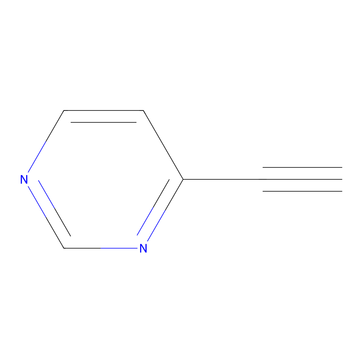 4-Ethynylpyrimidine molecular structure, CAS 1196146-58-3