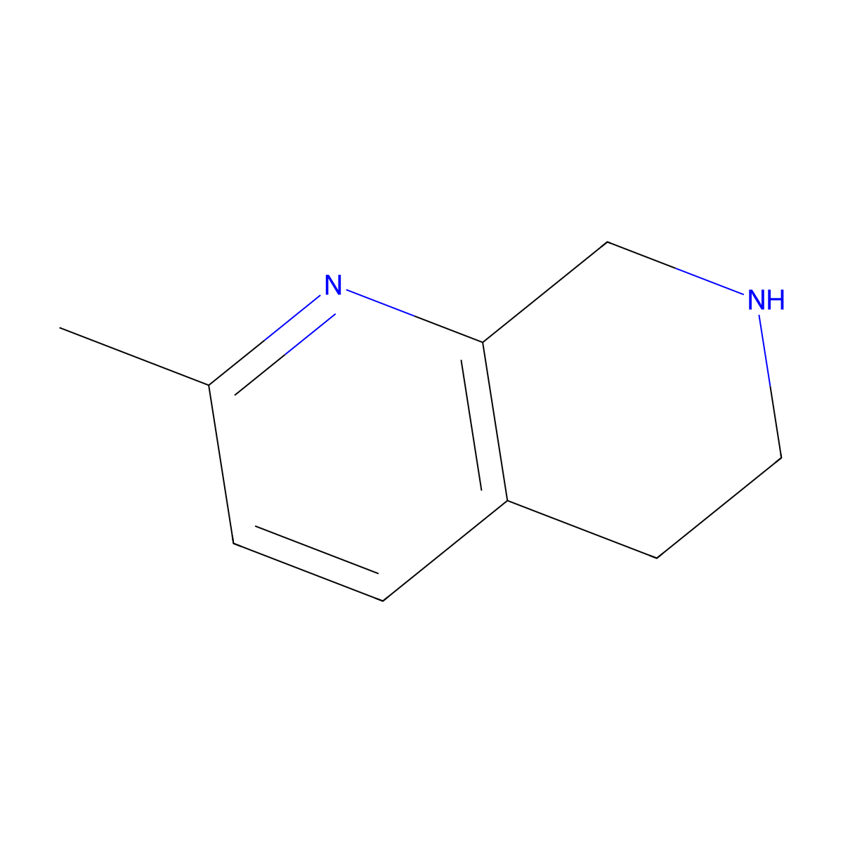 2-Methyl-5,6,7,8-tetrahydro-1,7-naphthyridine molecular structure, CAS 1196146-61-8