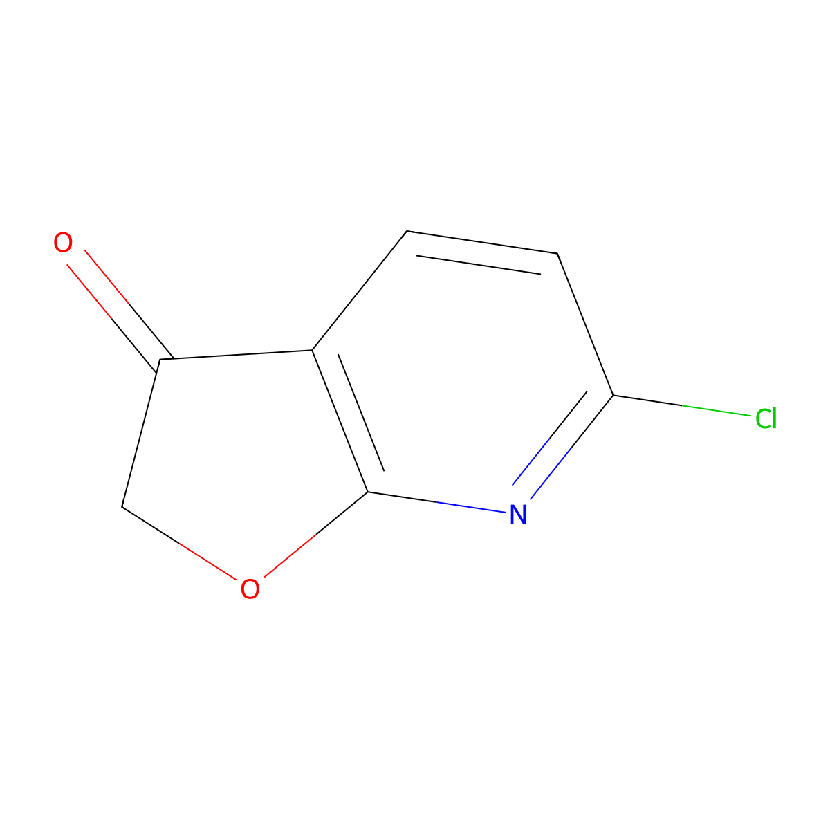 6-Chlorofuro[2,3-B]pyridin-3(2H)-one molecular structure, CAS 1196146-87-8