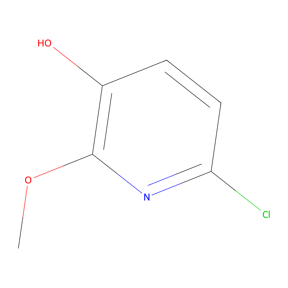 6-Chloro-2-methoxypyridin-3-OL molecular structure, CAS 1196146-98-1