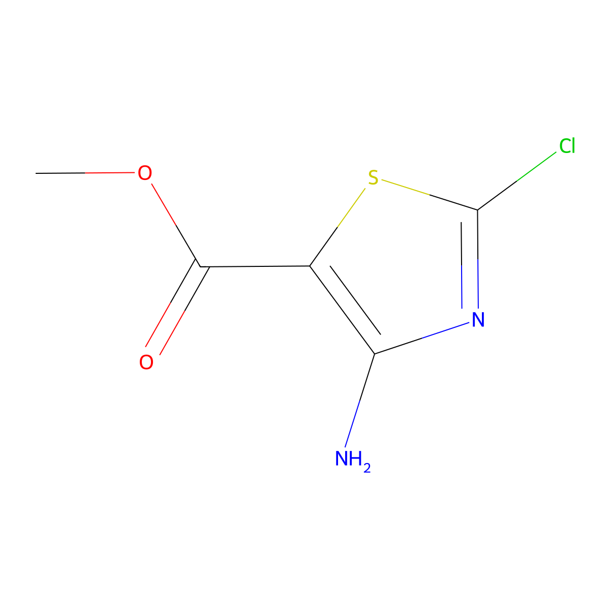 Methyl 4-amino-2-chlorothiazole-5-carboxylate molecular structure, CAS 1196147-20-2