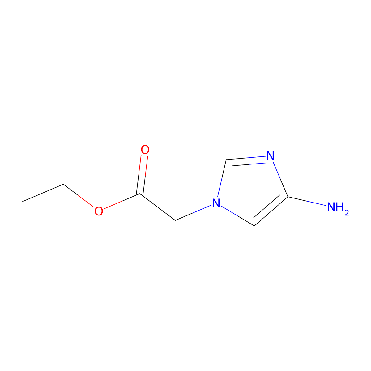 Ethyl 2-(4-amino-1H-imidazol-1-YL)acetate molecular structure, CAS 1196147-81-5