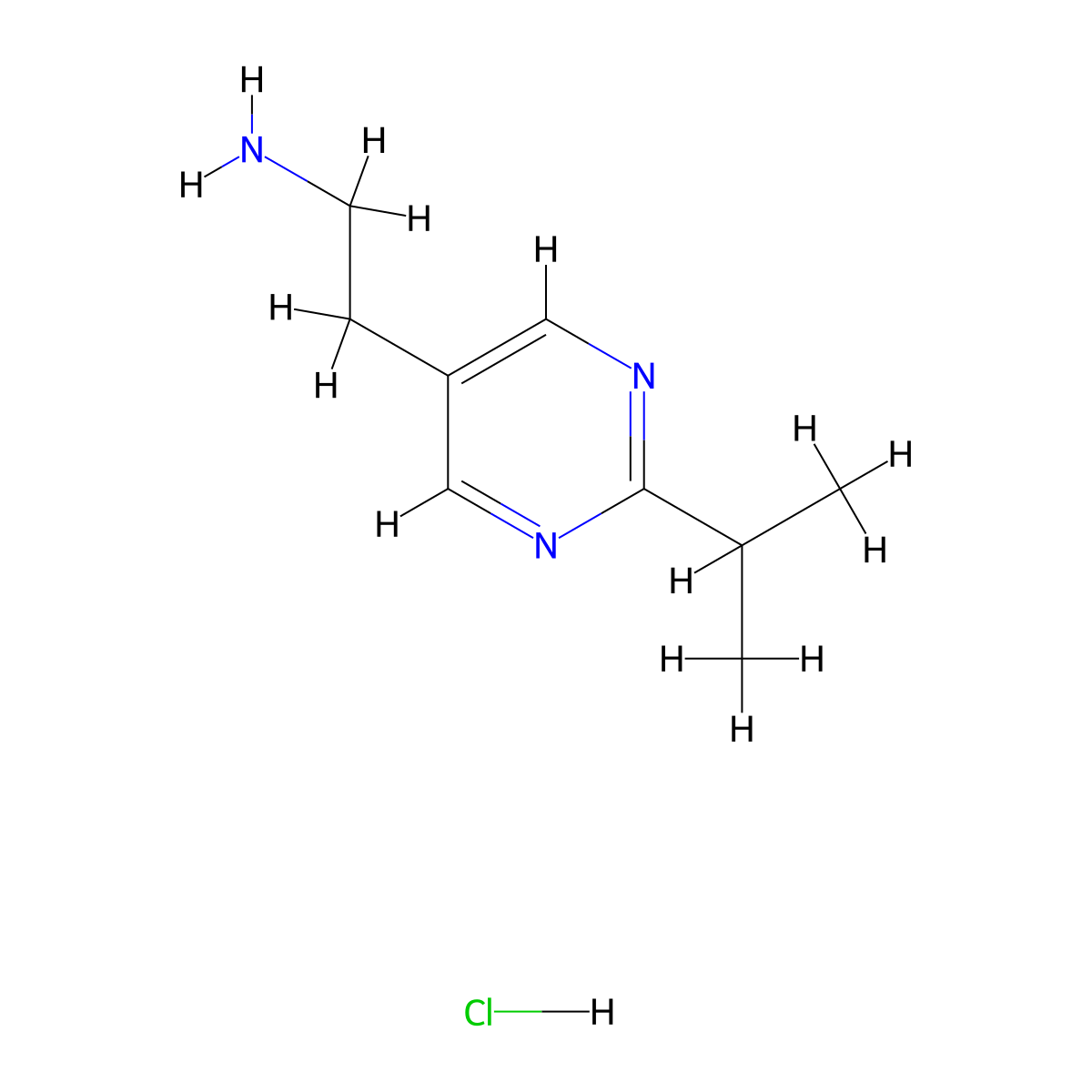 2-(2-Isopropylpyrimidin-5-YL)ethanamine hydrochloride molecular structure, CAS 1196151-21-9