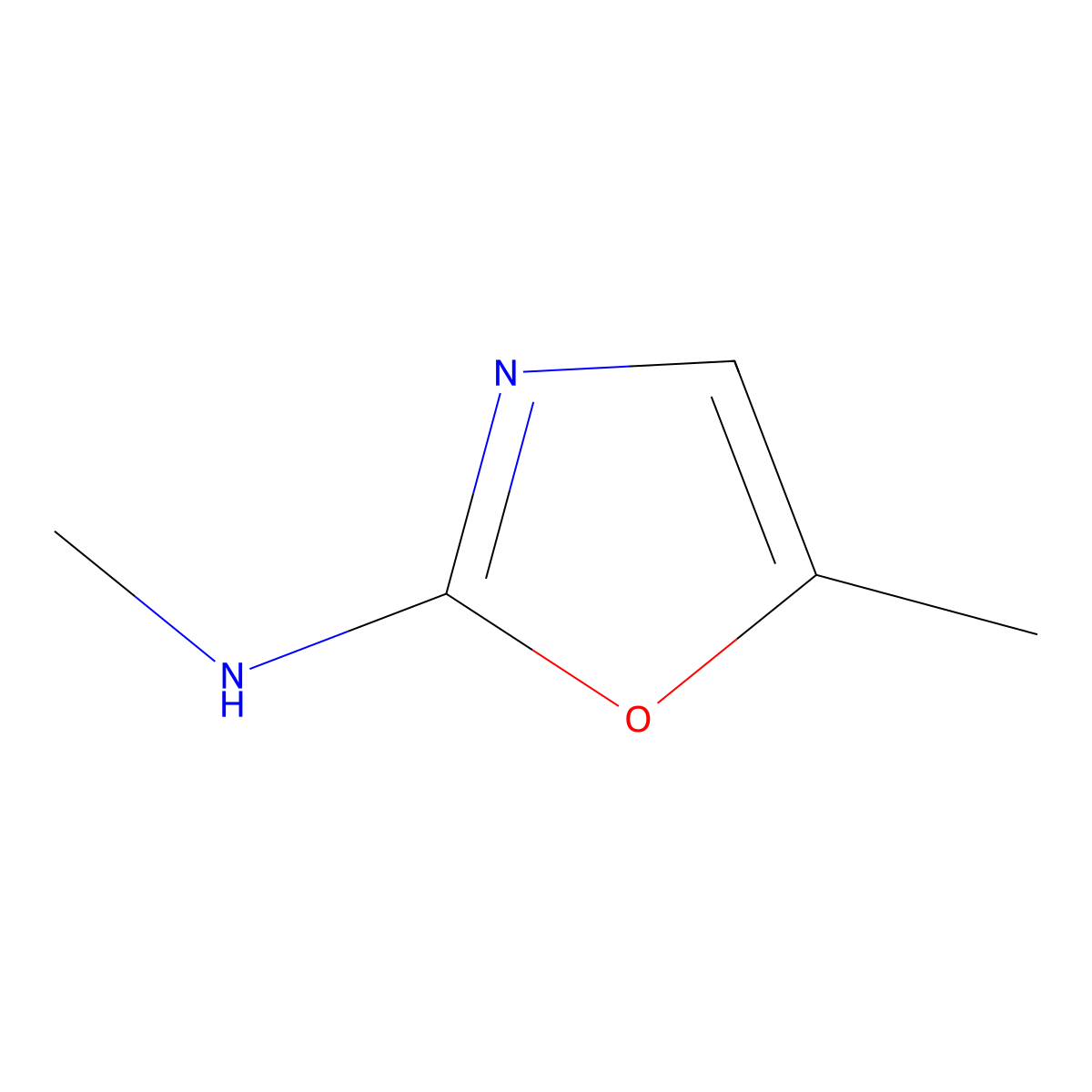 N,5-Dimethyloxazol-2-amine molecular structure, CAS 1196151-31-1