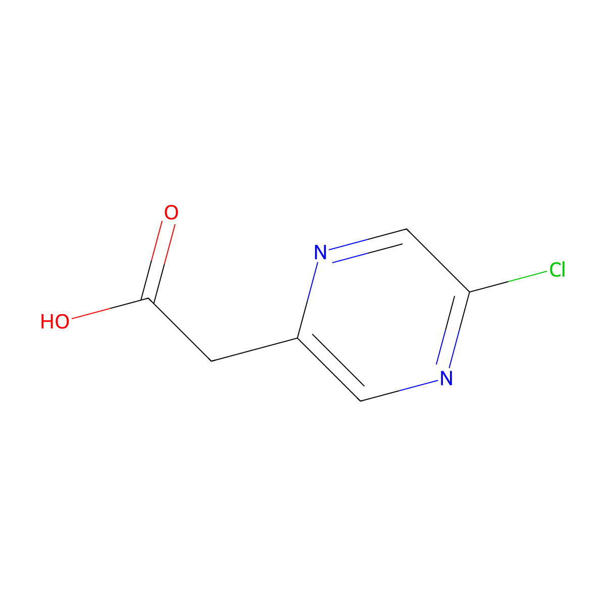 2-(5-Chloropyrazin-2-YL)acetic acid molecular structure, CAS 1196151-32-2